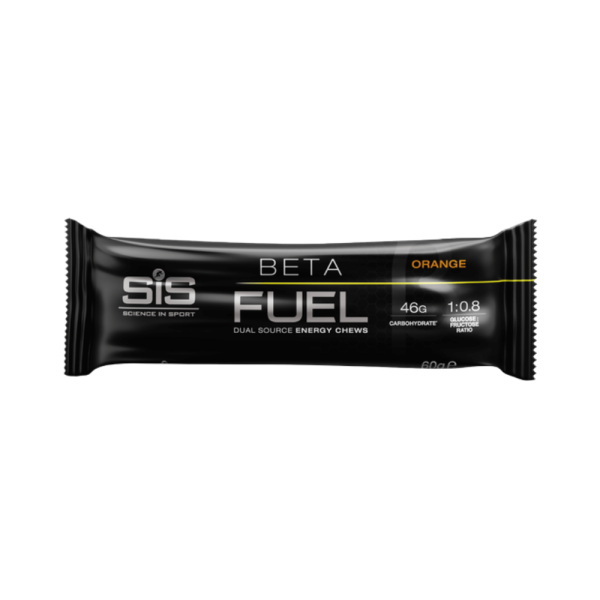 Sis Barra Mastigável Beta Fuel Carboidratos Sabor Laranja